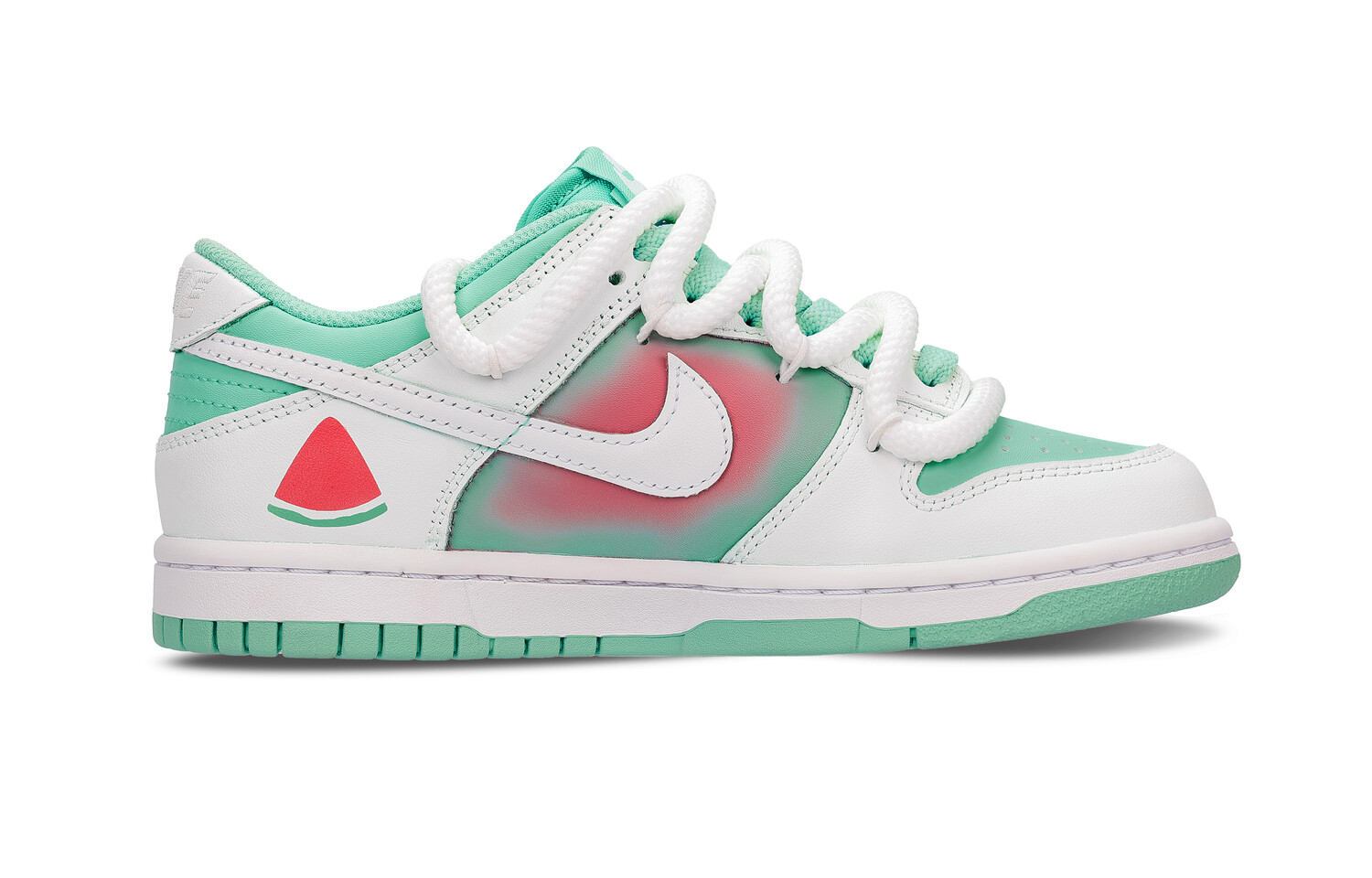 

Кроссовки Nike Dunk Skateboarding Shoes Women's Low-top White/green/pink, зеленый