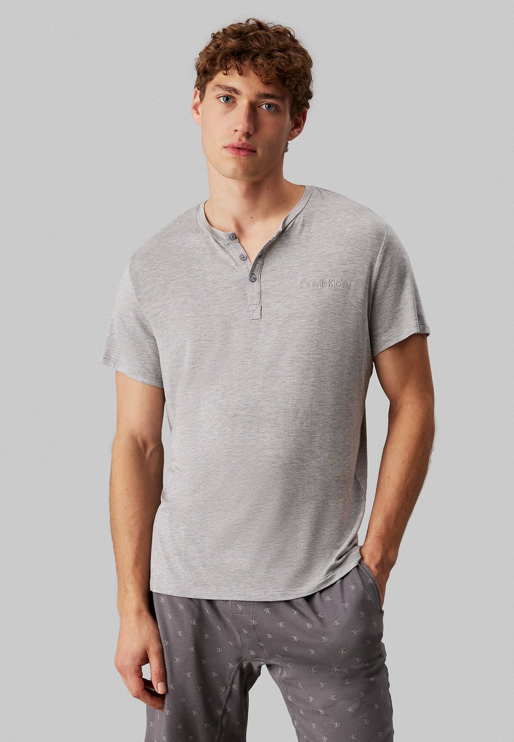 

Пижамная рубашка ULTRA SOFT Calvin Klein, серый