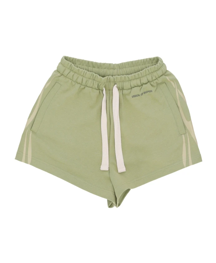 

Зеленые шорты с рисунком в виде языков пламени Vision Of Super, зеленый