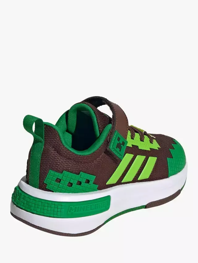 Детские профессиональные кроссовки для Minecraft, коричнево-зеленые adidas — фото 3