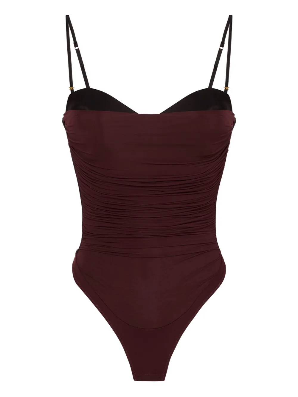 

Боди со сборками Elisabetta Franchi, черный