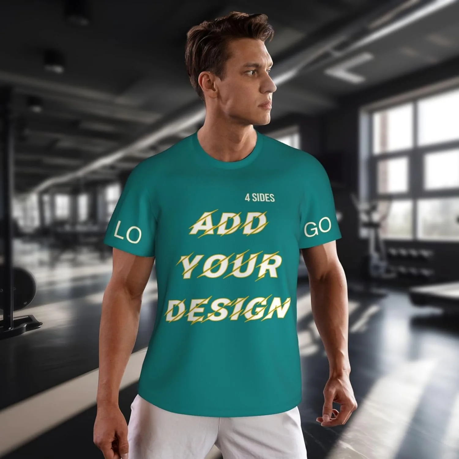 Футболка мужская Custom T Shirts с принтом на 4 сторонах — фото 2