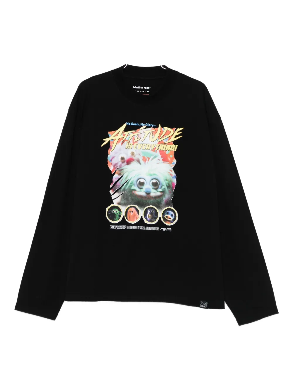 

Футболка с круглым вырезом и графическим принтом Martine Rose, черный