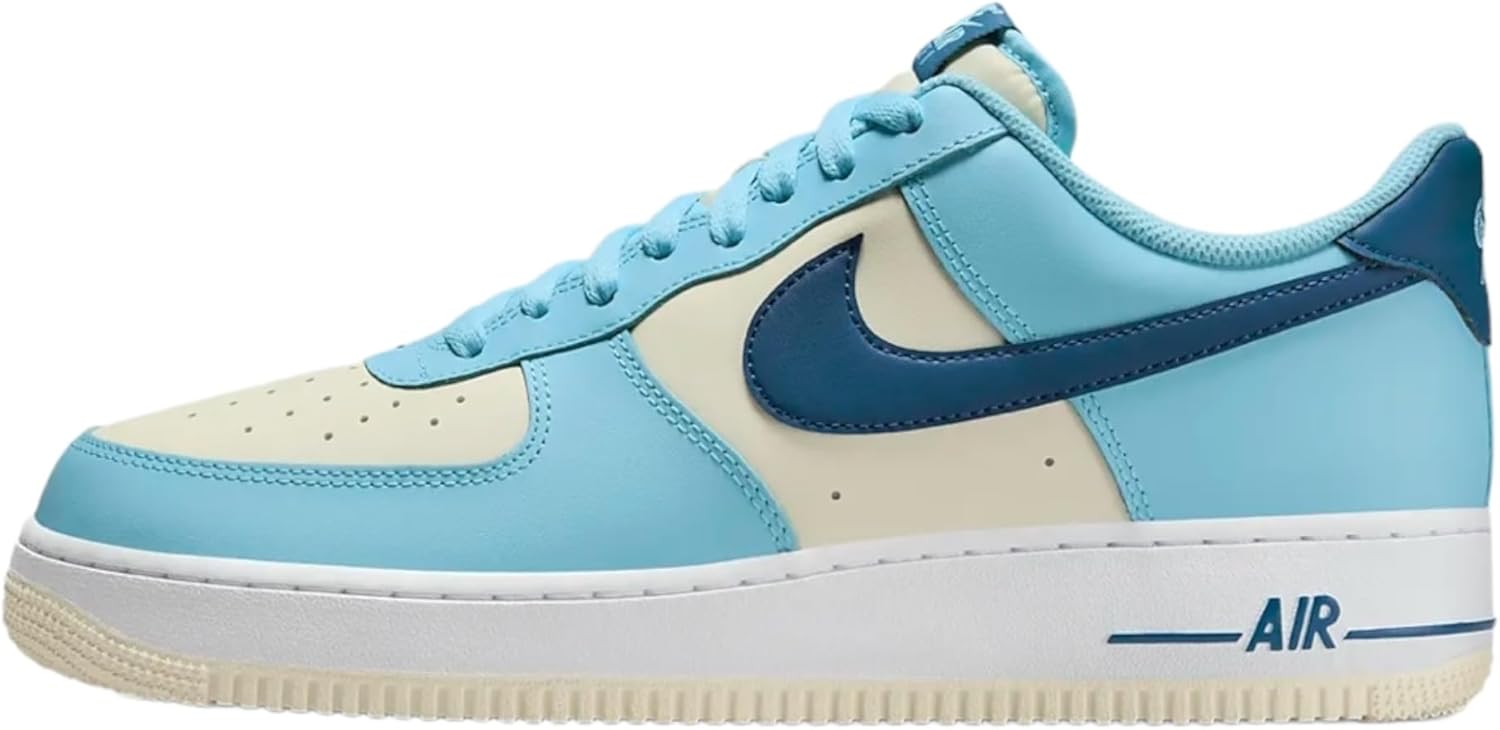 

Кроссовки Nike Air Force 1 '07 LV8 для мужчин, Aquarius Blue/Court Blue/Coconut Milk