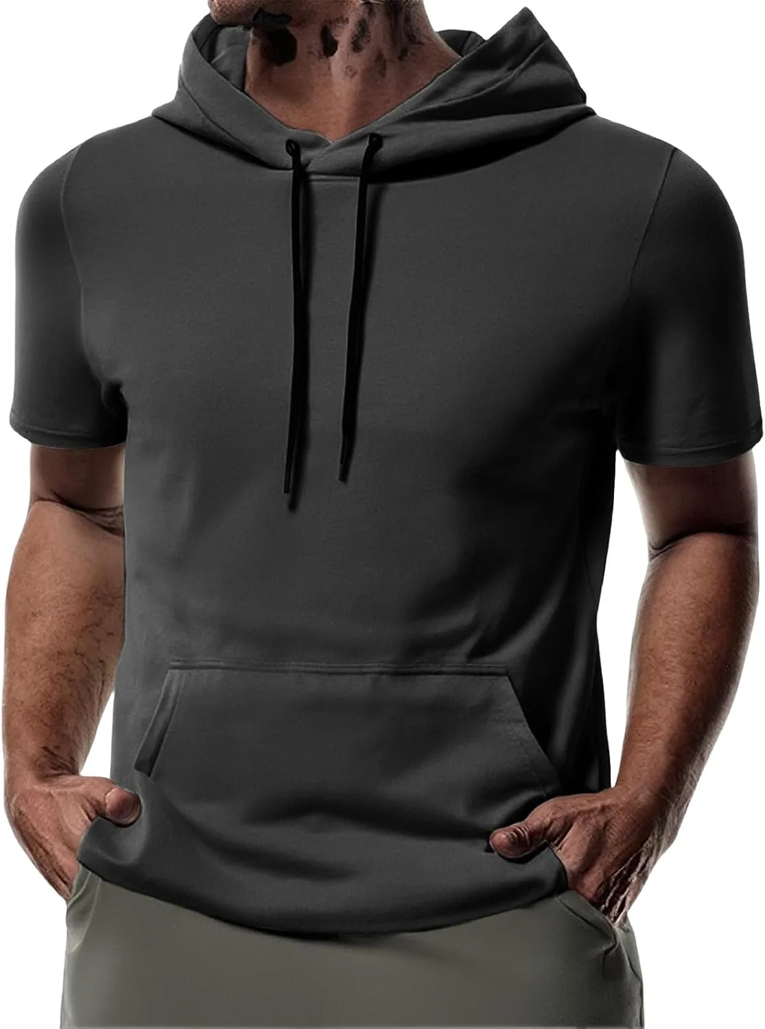 

Мужская футболка с капюшоном Hipster Hip Hop Longline CHXLQQX