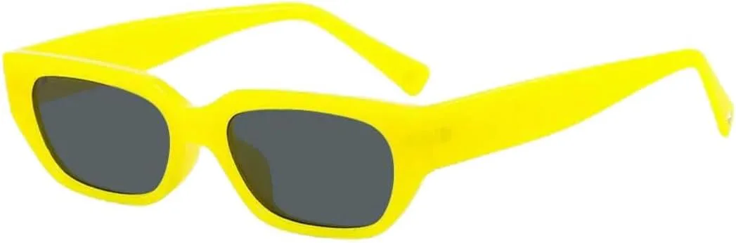 

Солнцезащитные очки с защитой UV400 | Маленькая оправа, цветные линзы | Для женщин и мужчин, для занятий спортом на открытом воздухе и вождения DSVIGF, Yellow Gray