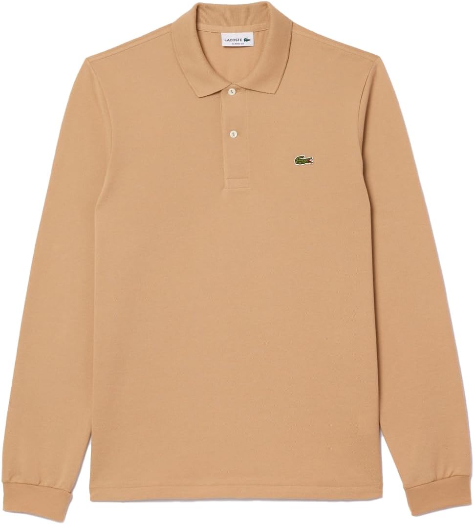 

Официальная поло-рубашка Lacoste Original Fit с длинным рукавом, модель L1312, бежевый