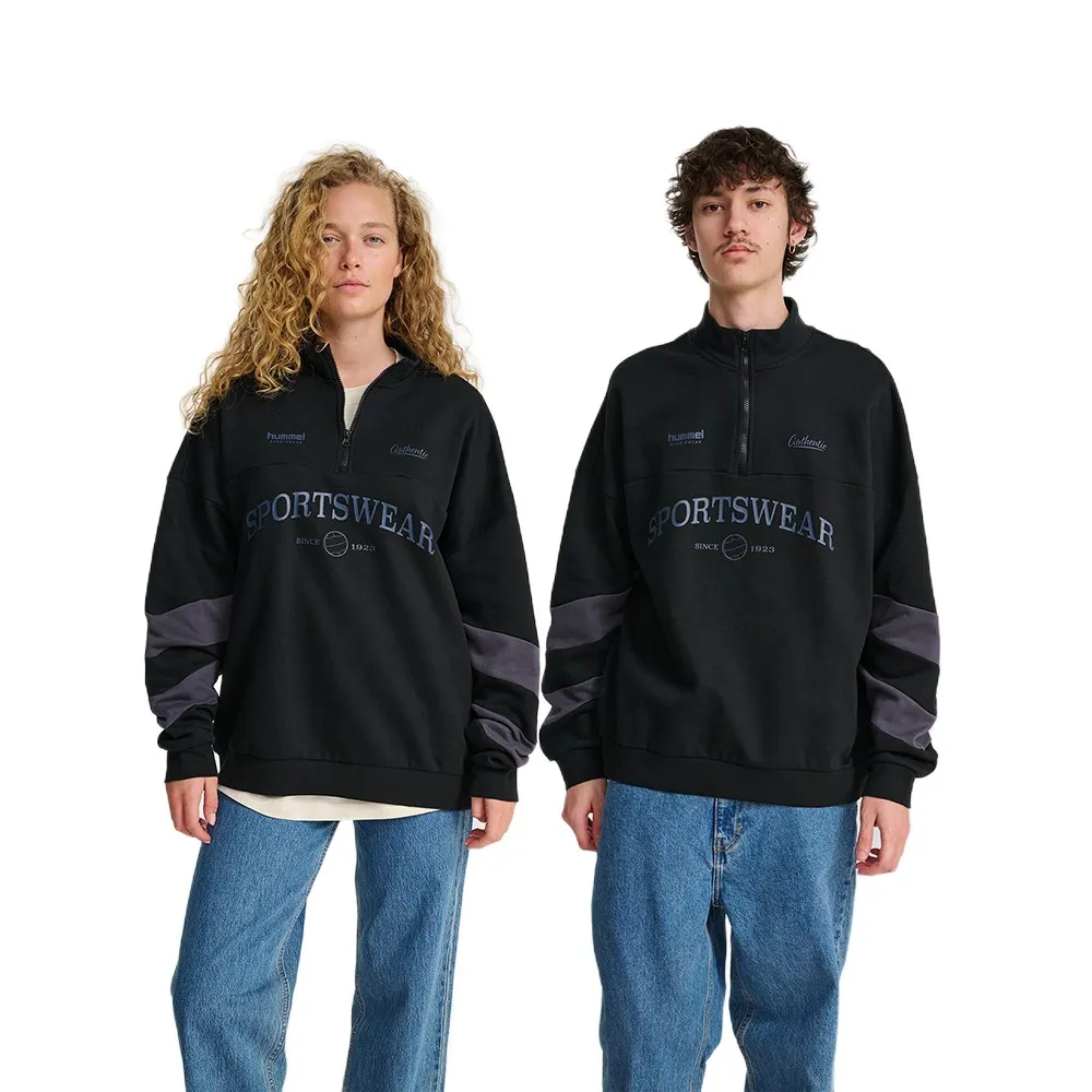 

Толстовка Hummel Oversized с застежкой-молнией до середины груди, черный