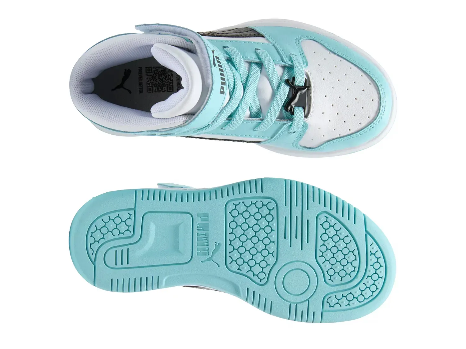 Кроссовки Rebound Layup RCL CAT V - детские Puma, Teal/White — фото 3