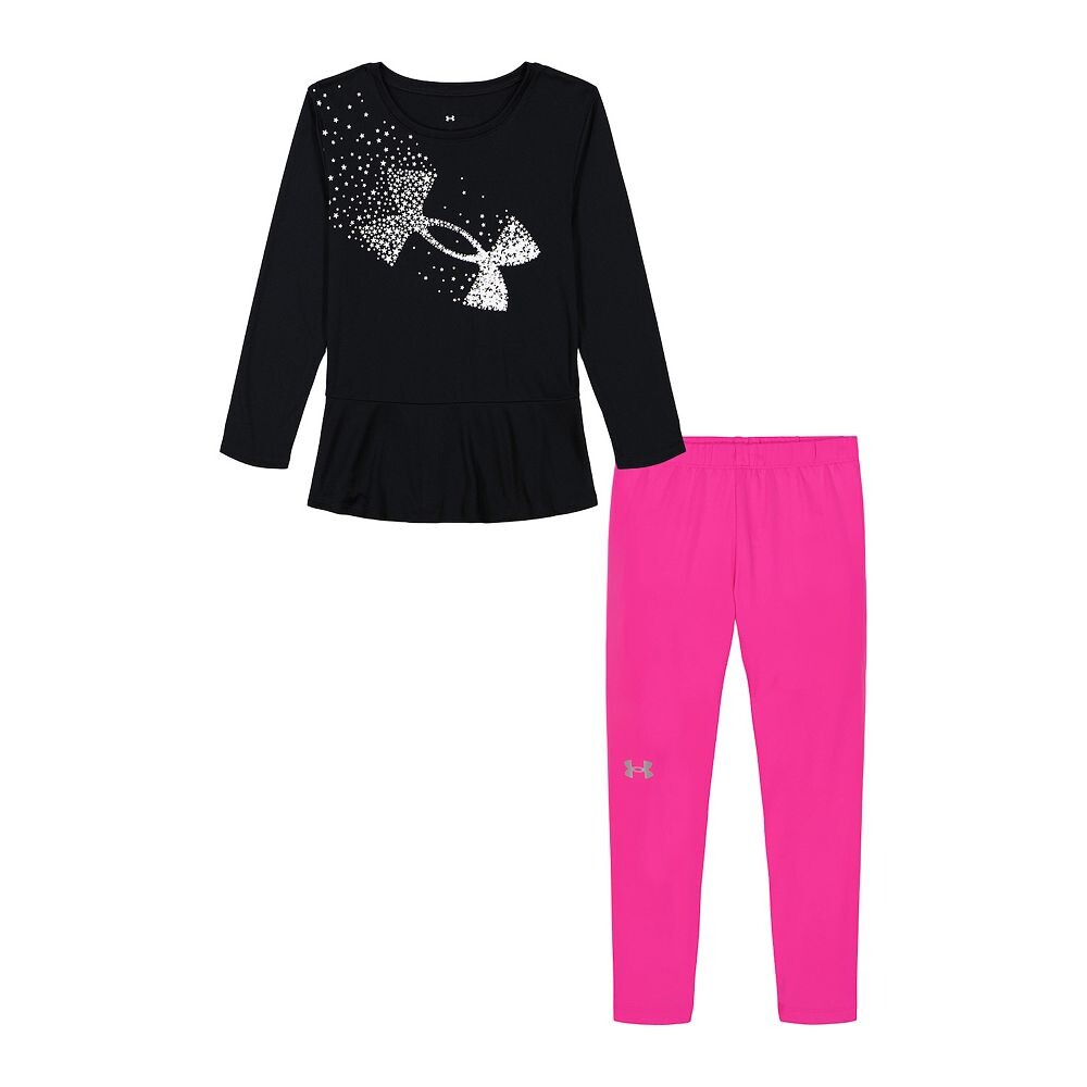 

Комплект туники и леггинсов Under Armour для девочек-подростков, комплект из 2 предметов, черный