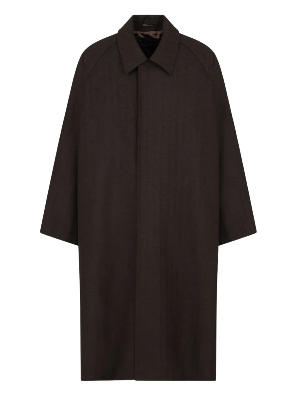 

Однобортное пальто Emporio Armani, коричневый