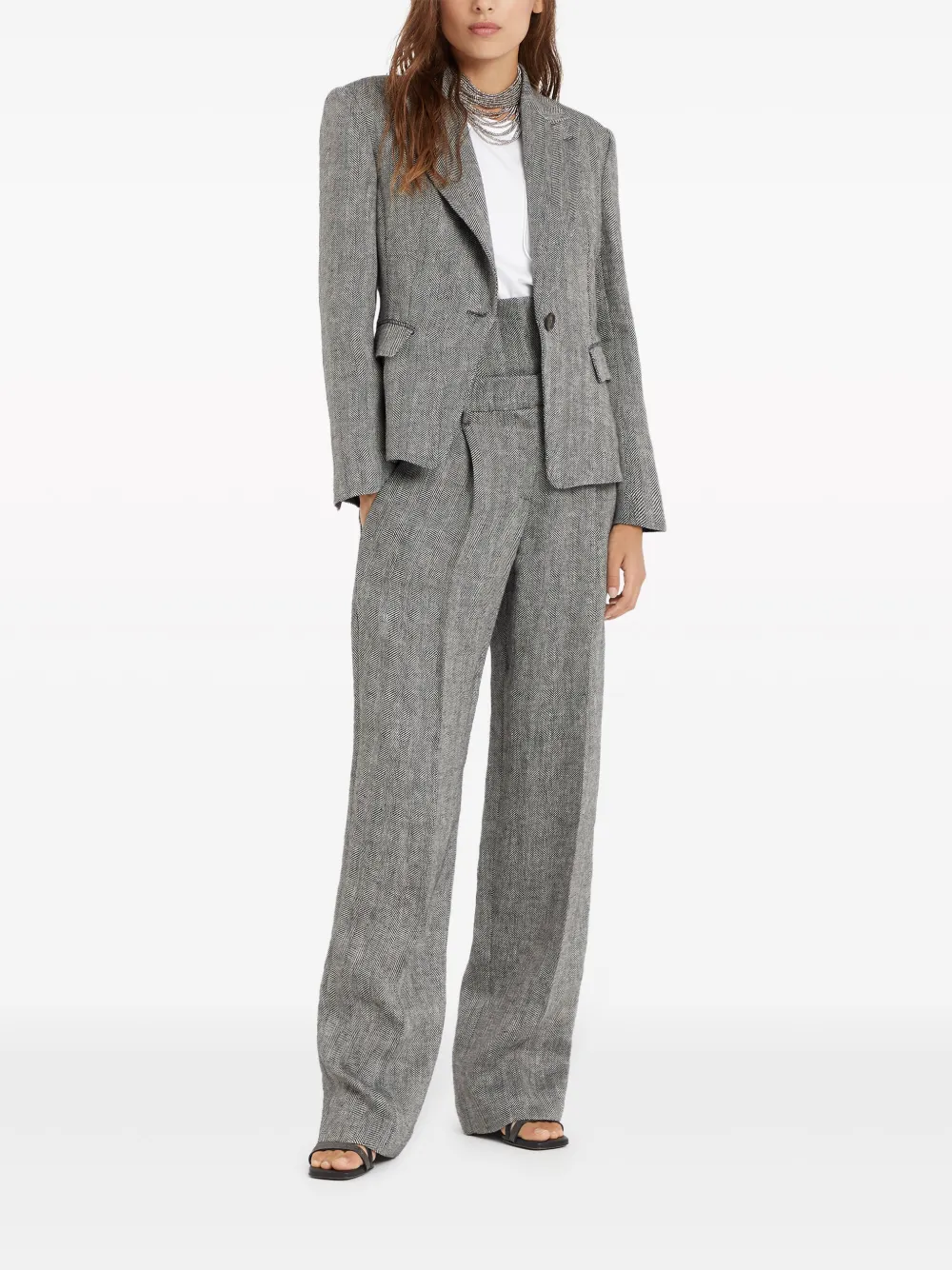 Футболка с круглым вырезом Brunello Cucinelli, белый — фото 2