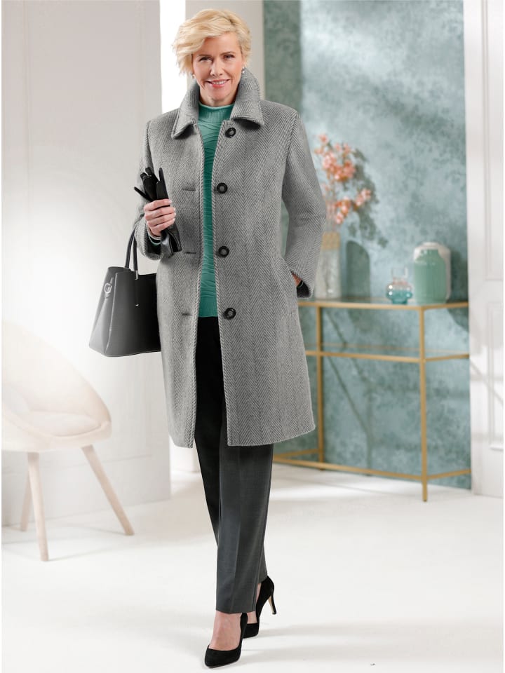 

Шерстяное пальто серо-бежевого цвета WITT WEIDEN