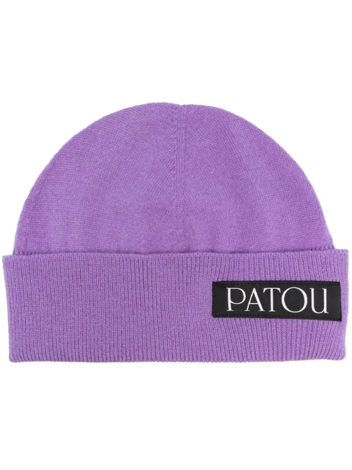 

Patou шапка бини с нашивкой-логотипом, фиолетовый