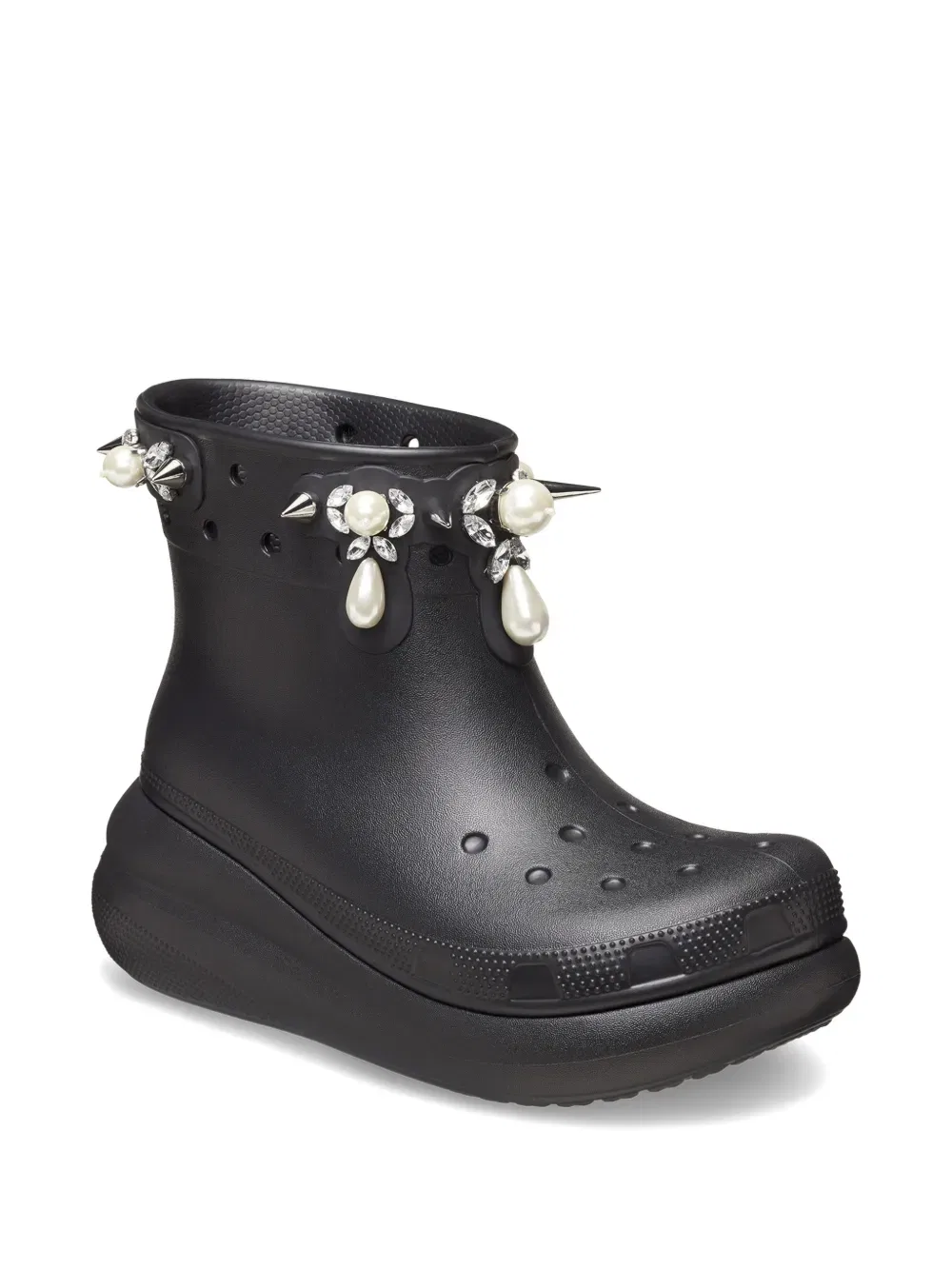 Сапоги X Simone Rocha, украшенные жемчугом Crocs, черный — фото 2