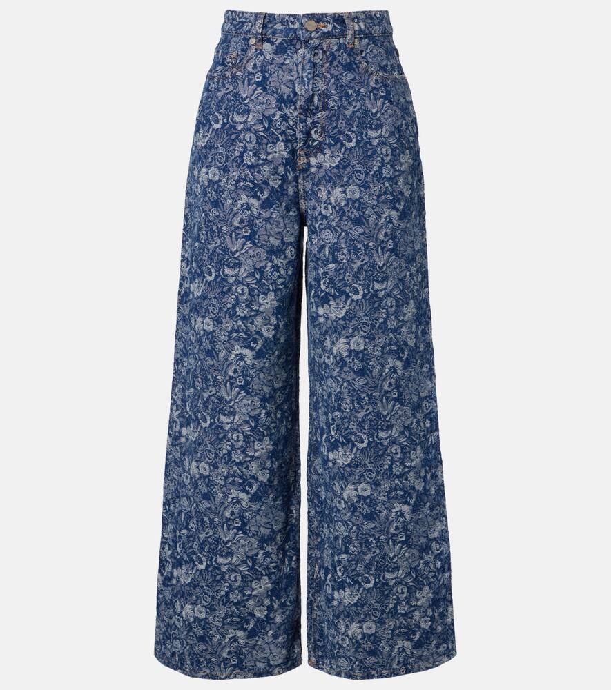 

Джинсы Tapestry с широкими штанинами Ganni, Mid Blue Stone