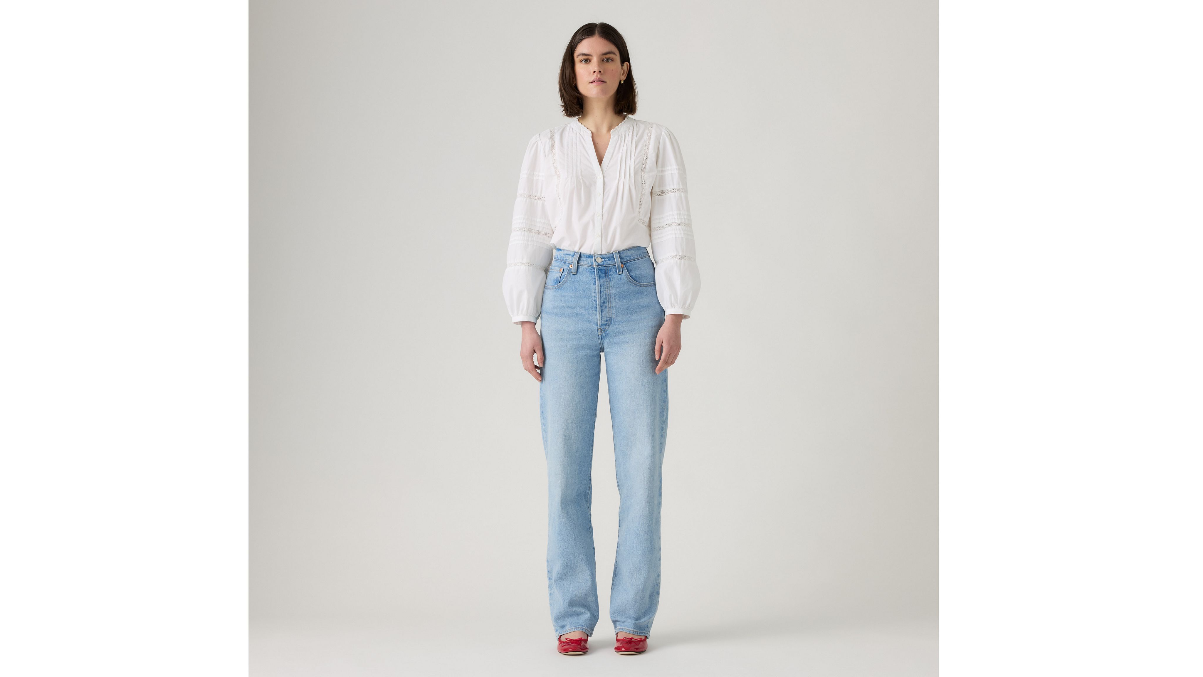 

Джинсы женские Ribcage Full Long Levi's, цвет Samba Tango Light - Light Wash