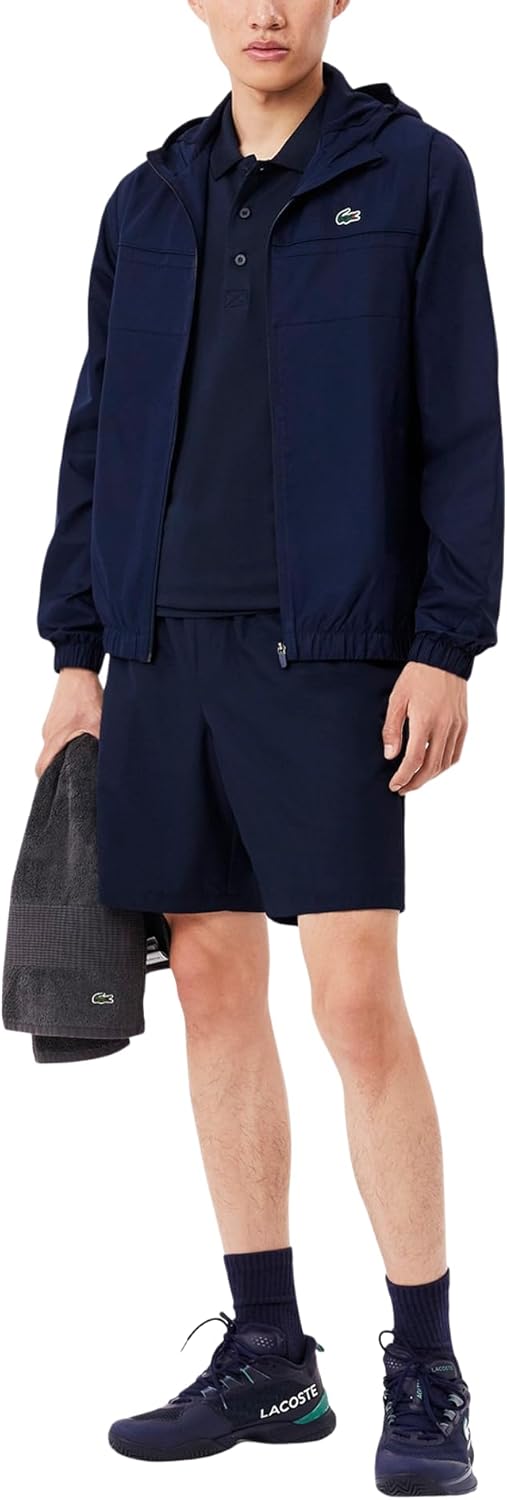 Поло Lacoste Regular Fit, мужская спортивная рубашка с коротким рукавом, Green Croc/Marine Blue — фото 4