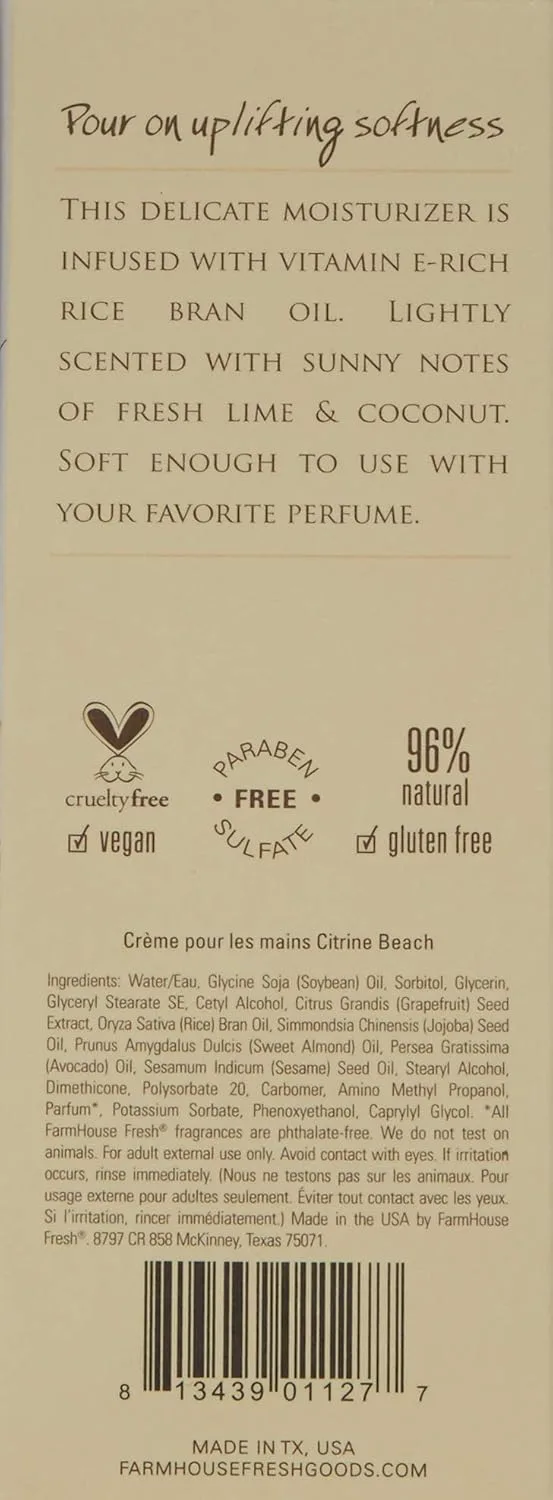 Дорожный лосьон для тела FarmHouse Fresh Citrine Beach Body Milk, 2,4 жидких унции. — фото 3