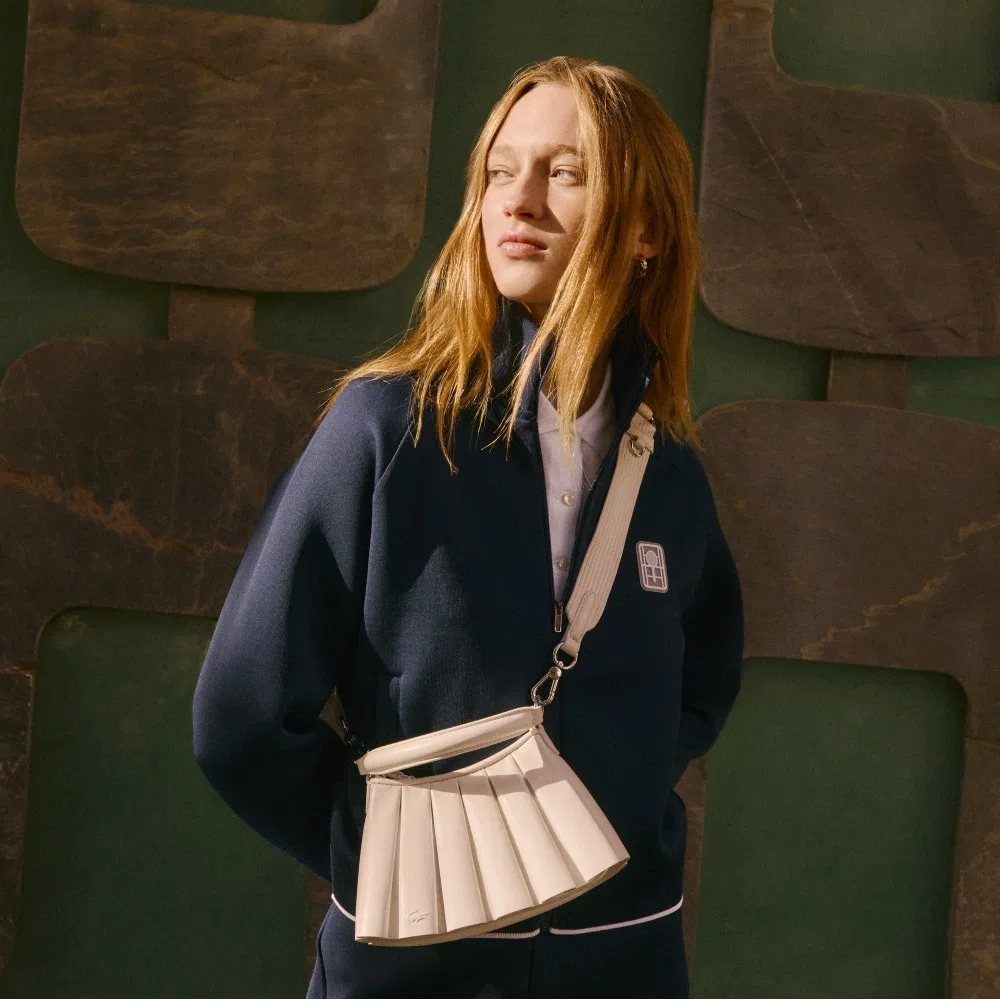 Толстовка Lacoste Heritage, женская теннисная на молнии, тёмно-синяя