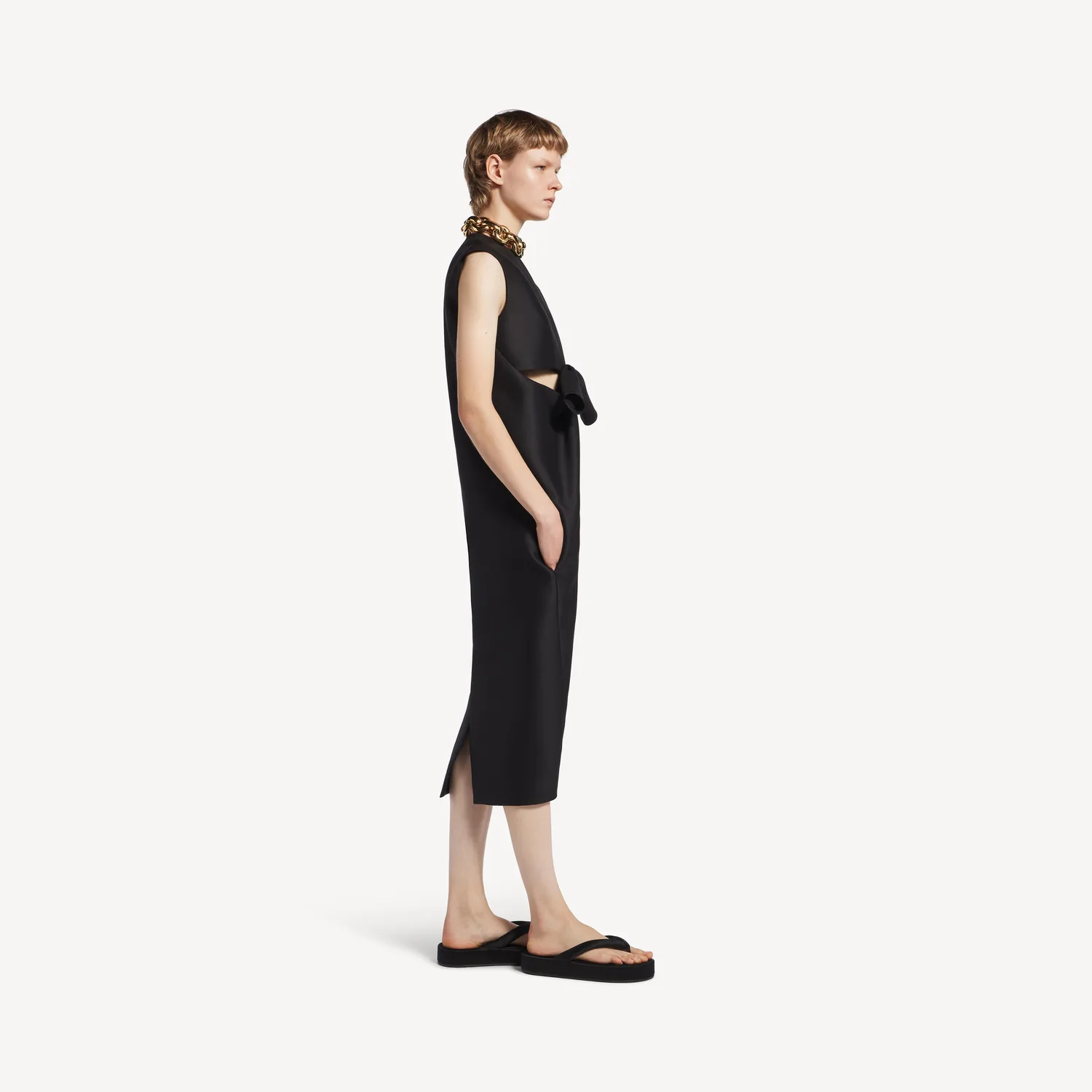 BALENCIAGA Женское платье-кокон черного цвета — фото 3