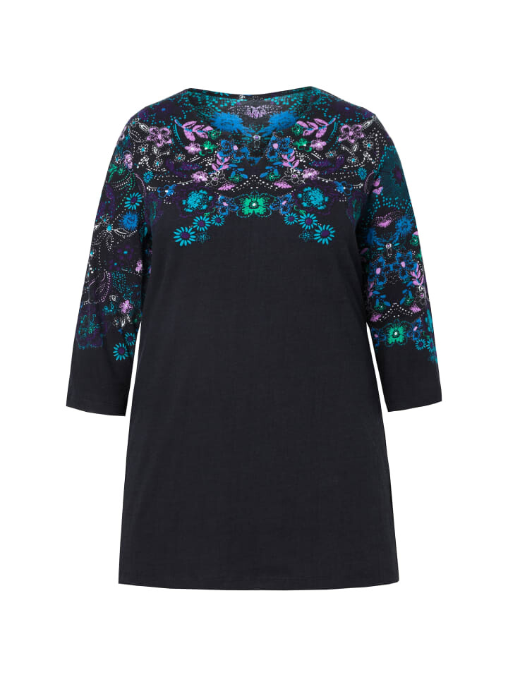 

Футболка Ulla Popken Longshirt, цвет multicolor schwarz