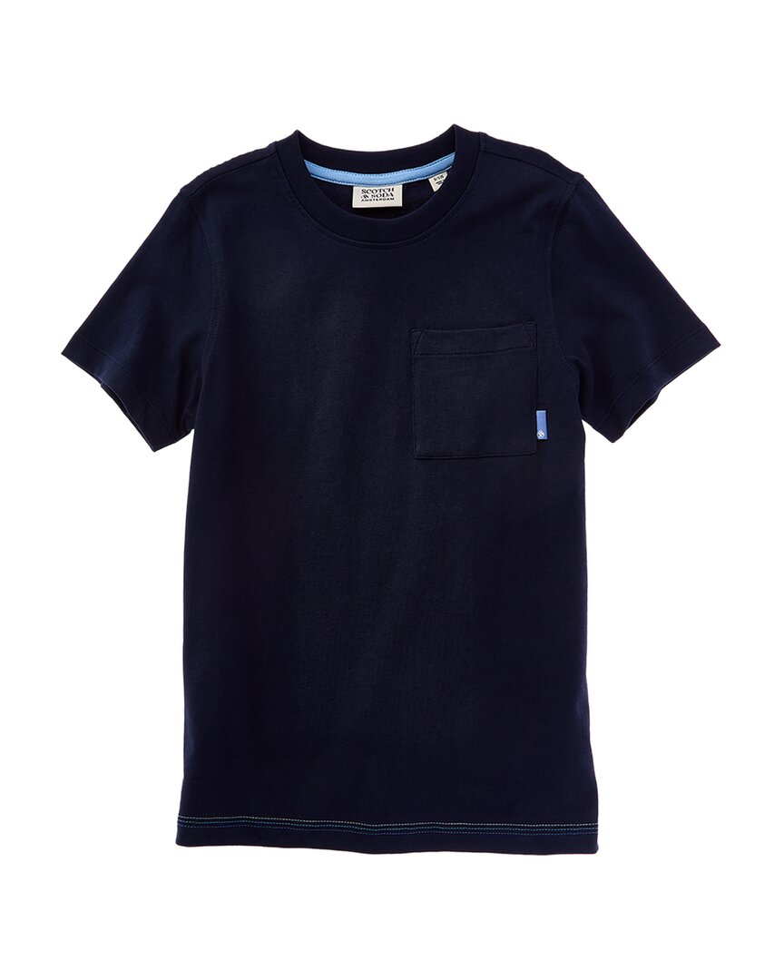 

Классическая футболка с карманом и стандартным кроем Scotch & Soda, синий