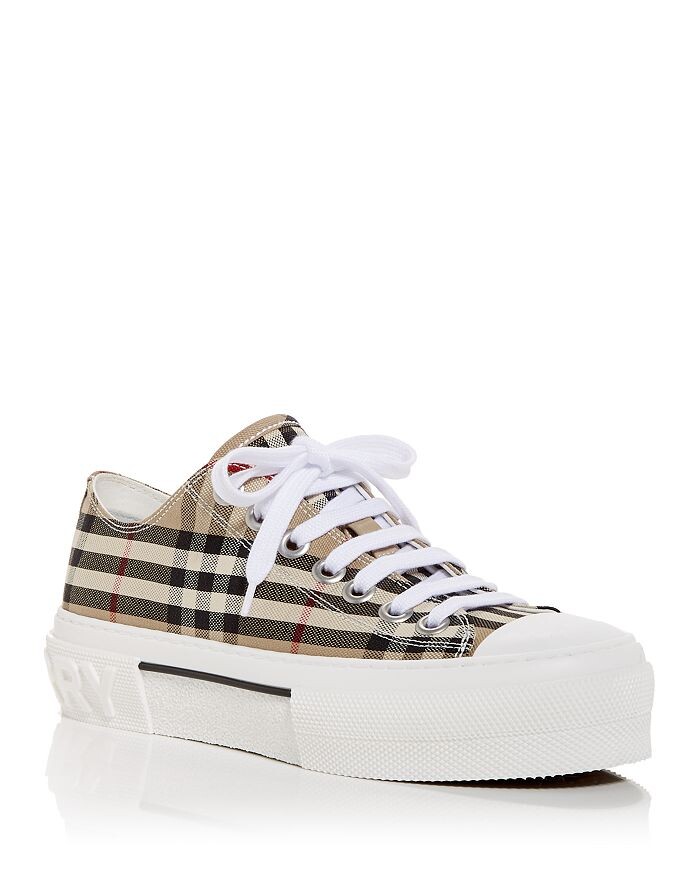 Женские низкие кроссовки Jack Vintage Check на платформе Burberry