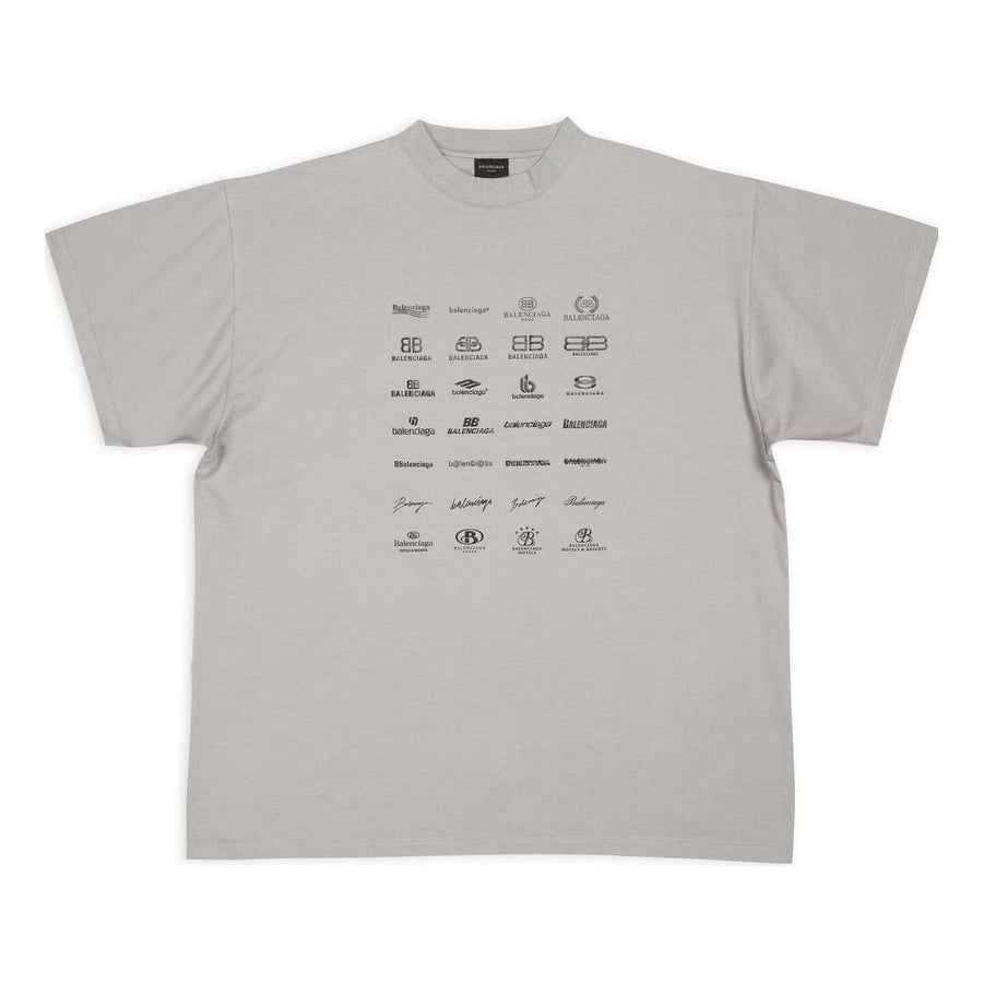 

Футболка Balenciaga Archives Logos T-Shirt Oversized 'Light Grey', серый