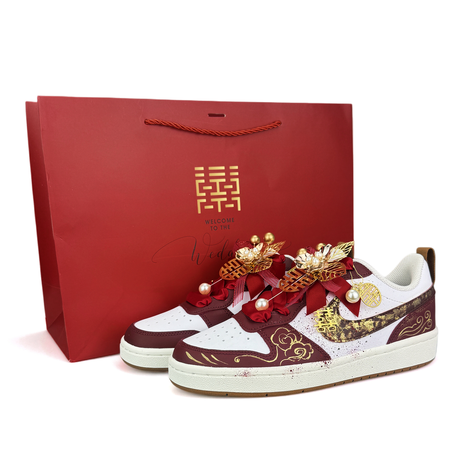 

Nike Court Borough Together For A Lifetime Абразивостойкие дышащие низкие кроссовки для скейтбординга Unisex красные