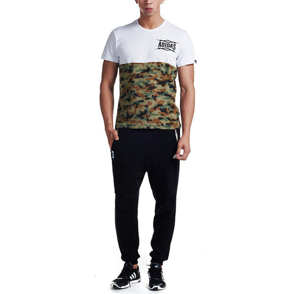 Футболка summer attack camouflage colorblock sports round neck short sleeve white Adidas, мультиколор — фото 3