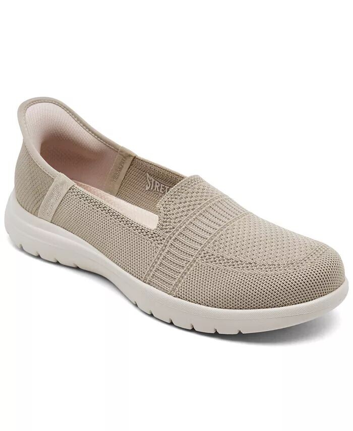 

Женские слипоны: On-the-Go Flex — повседневные слипоны Camellia от Finish Line Skechers, бежевый
