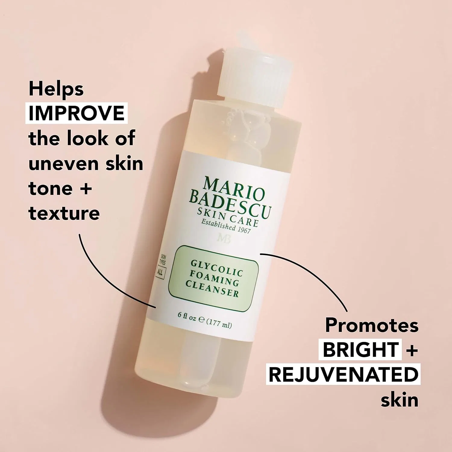 Пенка для умывания Mario Badescu — Гель-пенка очищающая с гликолевой кислотой, 177 мл — фото 4