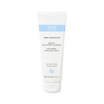 

Clean Skincare Rosa Centifolia Нежное отшелушивающее очищающее средство для умывания лица, не стягивающее кожу, для сбалансированной кожи, Ren
