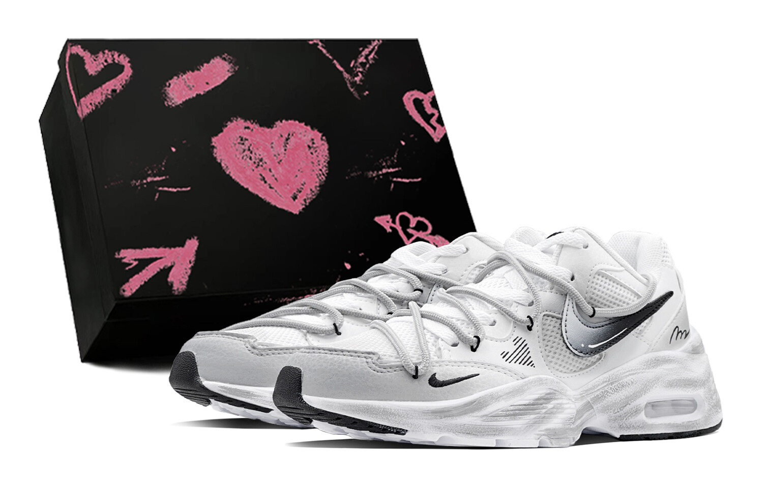 

Кроссовки Nike Air Max Fusion Lifestyle Shoes Men Low-top Gray, серый