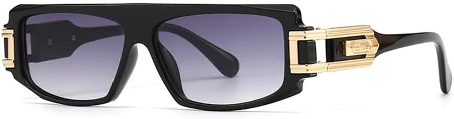 

Винтажные мужские солнцезащитные очки 2027 года для женщин, квадратные солнцезащитные очки, женские очки с защитой от УФ-излучения UV400 MTZJH, C7 Black Grey