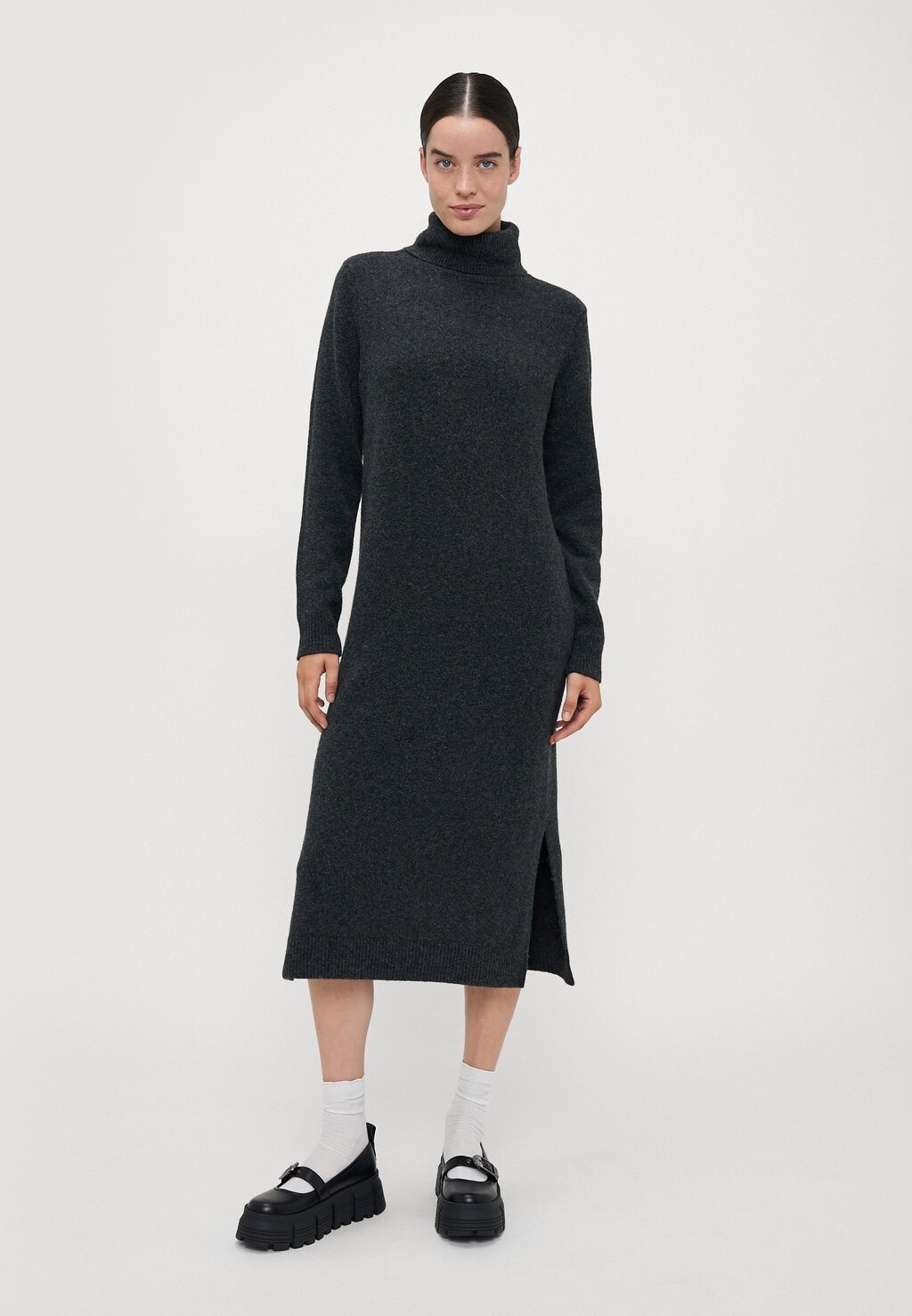 

Платье-джемпер VMBOOM ROLLNECK DRESS Vero Moda Tall, серый