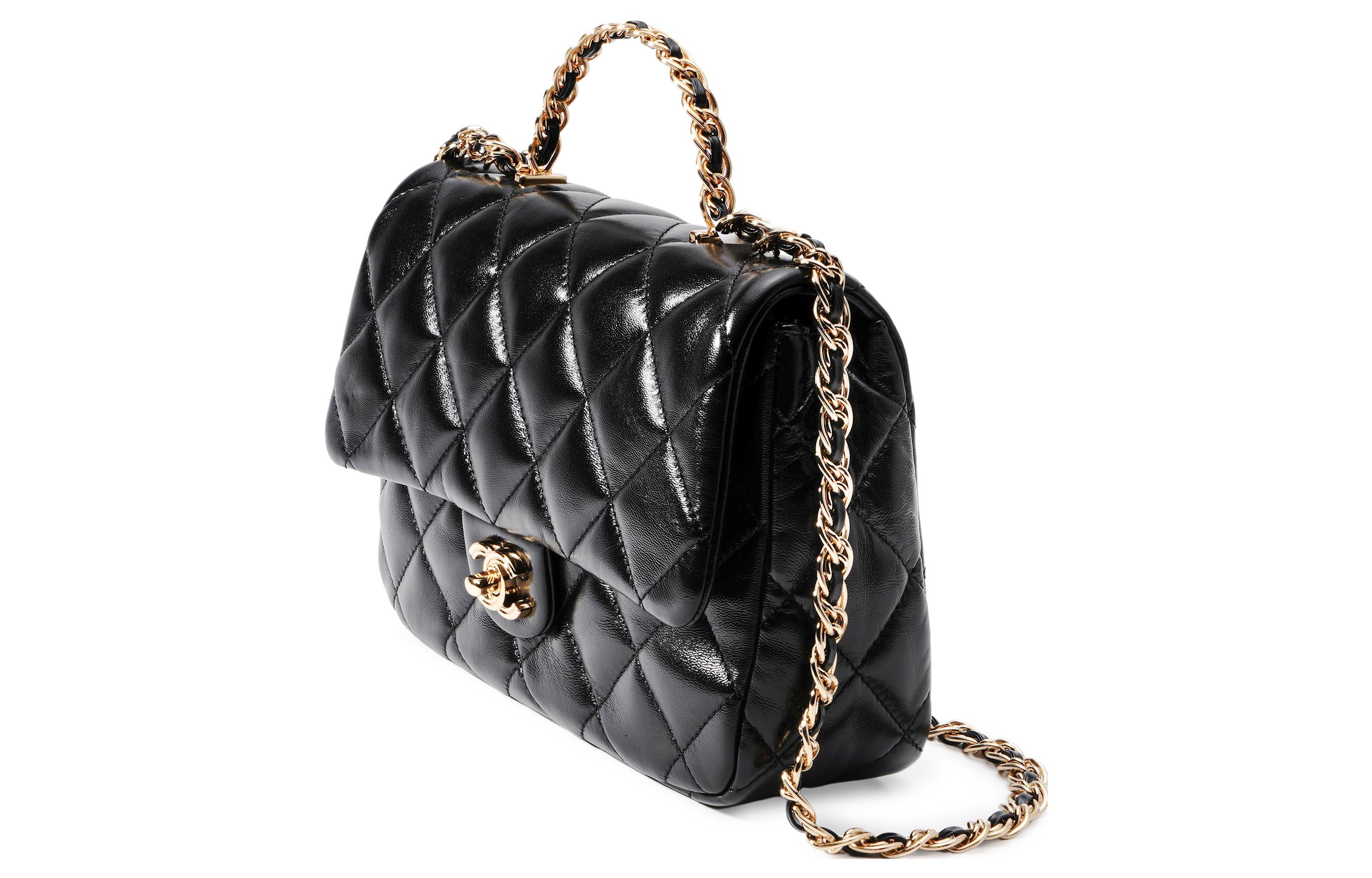 CHANEL Классическая сумка на клапане из кожи ягненка — фото 3