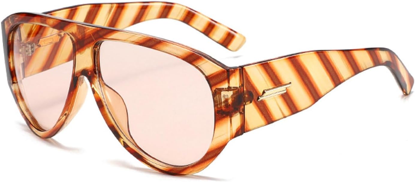 

Большие солнцезащитные очки-пилот в стиле панк Y2K для женщин, 2025 год, роскошные винтажные солнцезащитные очки-щит овальной формы, модные для активного отдыха mincl, Tea