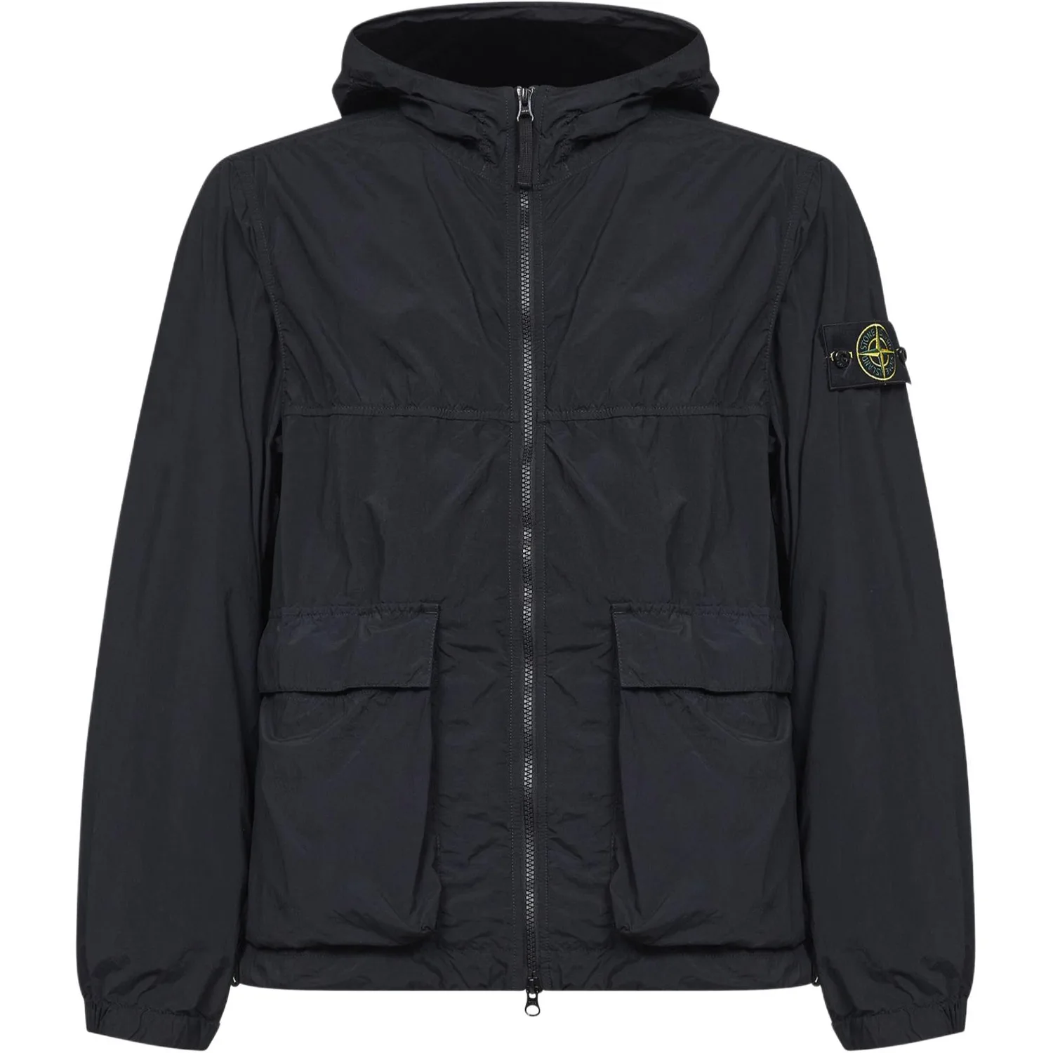 Толстовка с капюшоном и лого-патчем STONE ISLAND, черный