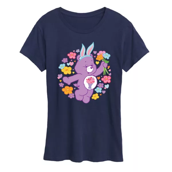 

Женская футболка Care Bears с принтом Bunny Bear Licensed Character, синий