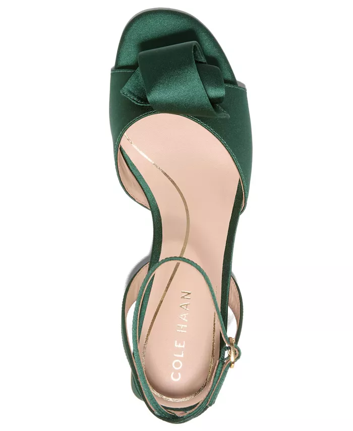 Женские блочные босоножки на каблуке Florette Cole Haan, зеленый — фото 4