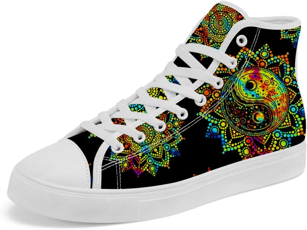 

Высокие кеды Yin и Yang на шнуровке, повседневная обувь для женщин и мужчин Chebing, 616 Multicolor