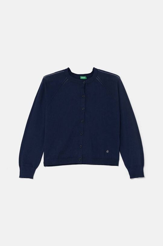 

Детский хлопковый кардиган United Colors of Benetton, темно-синий