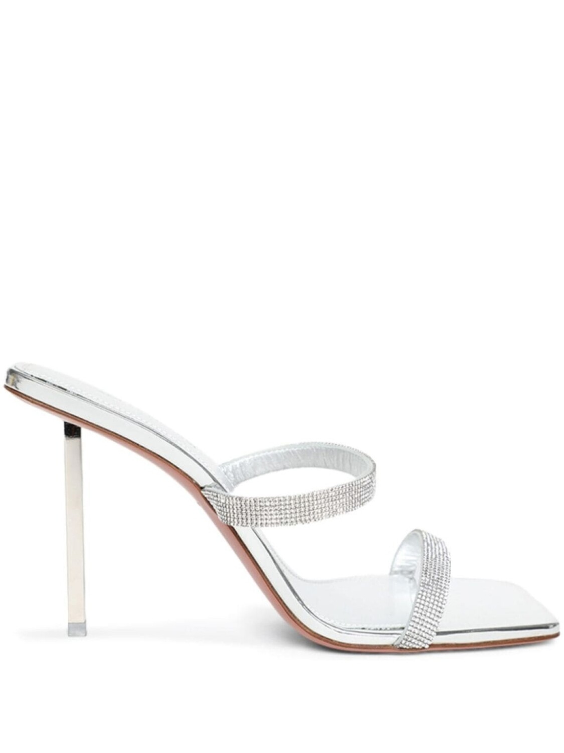 

Босоножки Rih Slipper 95 Amina Muaddi, серебристый