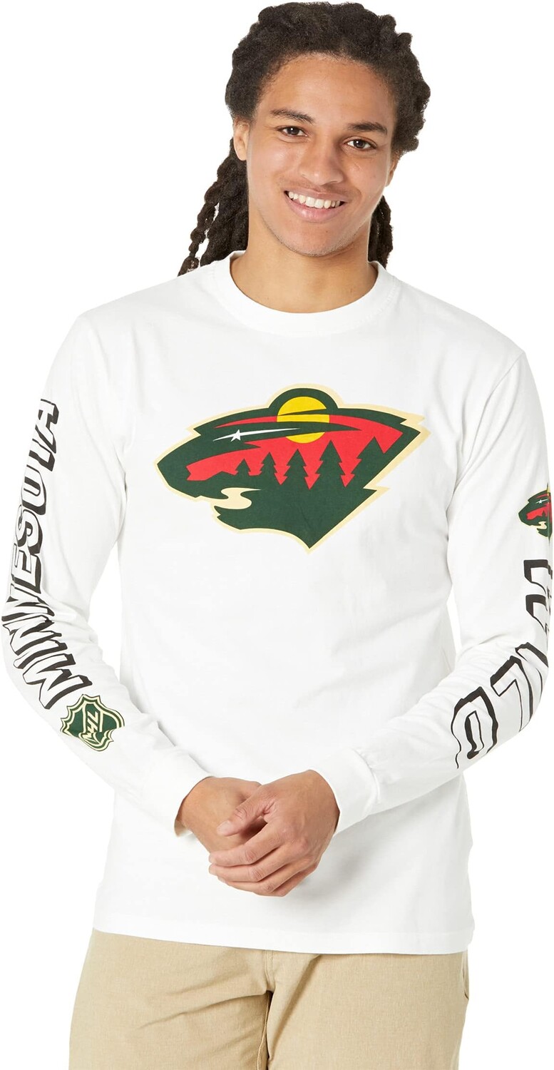 

Футболка Red Jacket by American Needle NHL Maverick Long Sleeve Tee Minnesota Wild, белый