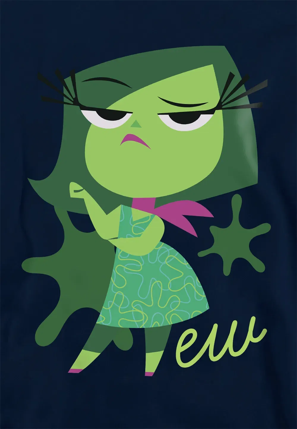 Худи детское Inside Out 2 Disgust, Disney, темно-синий — фото 2