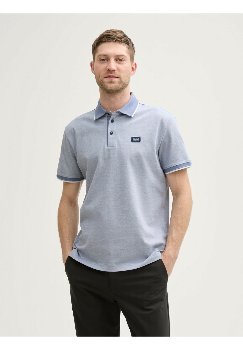 

Поло LOGO LABEL TOM TAILOR, светло-голубой