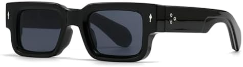 

Ретро-солнцезащитные очки в стиле панк для мужчин с заклепками, модные солнцезащитные очки UV400 для женщин, трендовые двухцветные солнцезащитные очки MTZJH, Black Gray