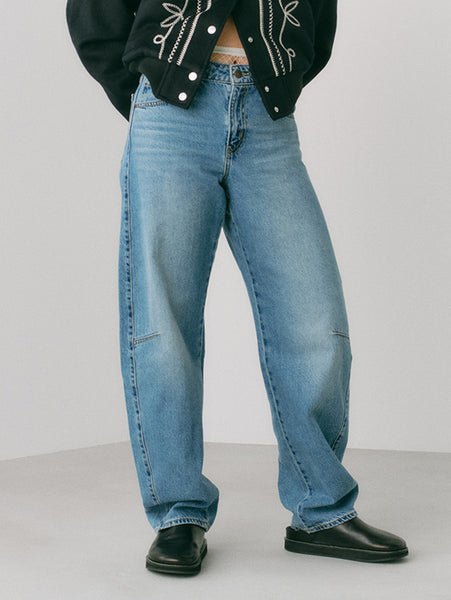 Джинсы-бочонки BAGGY DAD Levi's, Medium Indigo - Worn In — фото 2